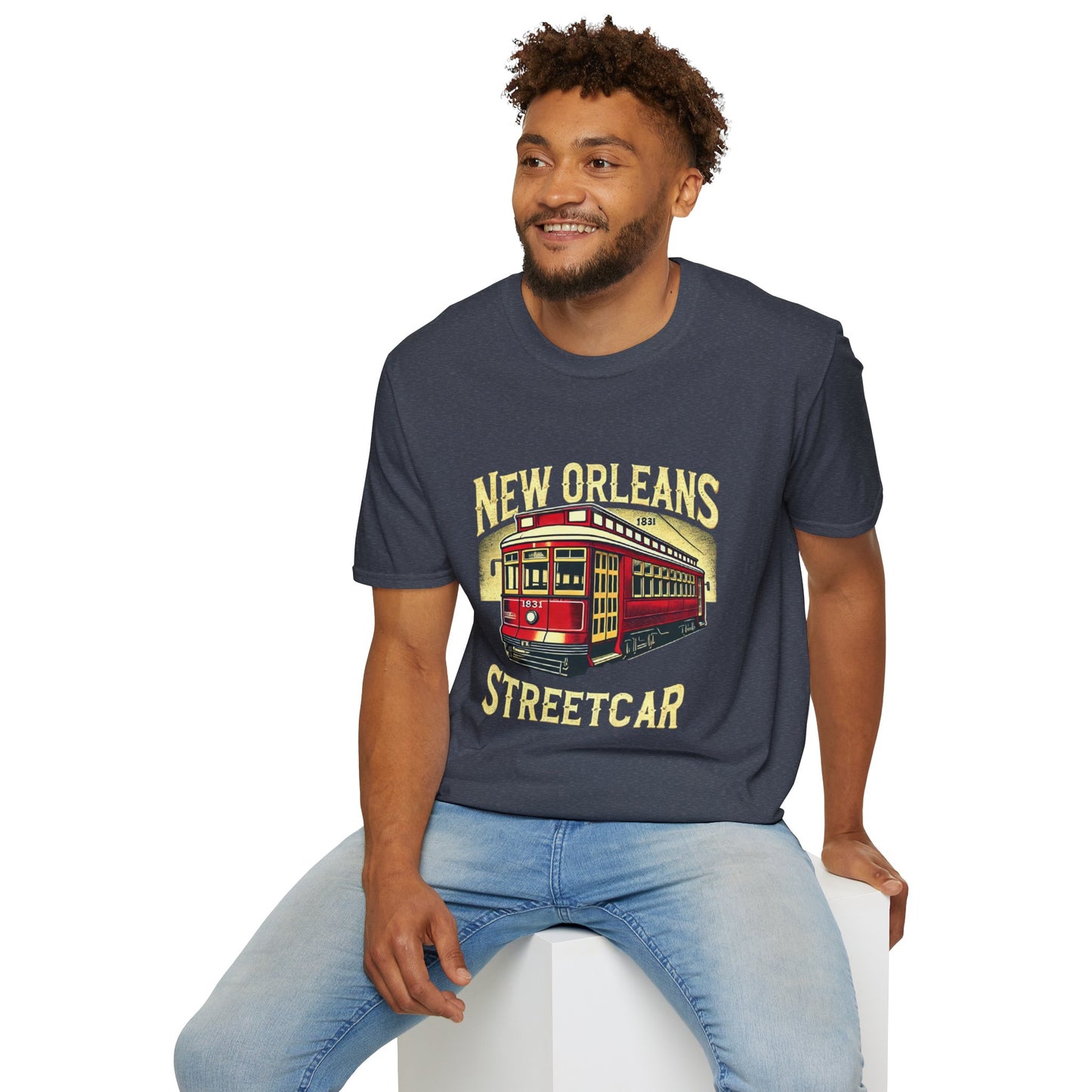 New Orleans Streetcar Graphic T-Shirt - Unisex Softstyle Tee