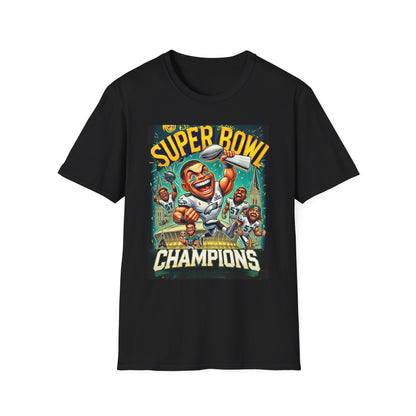 Caricature Style Super Bowl LIX Champions Philadelphia Eagles unisex T-Shirt