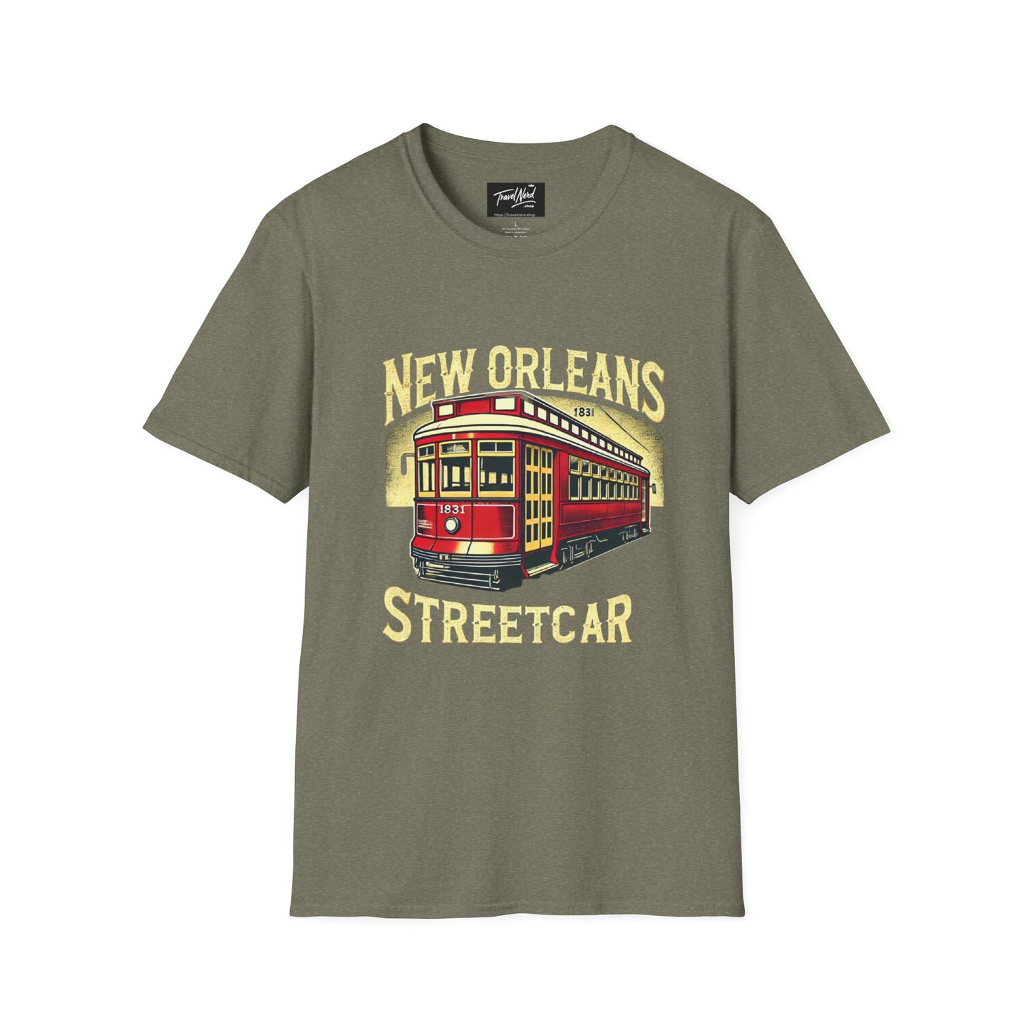 New Orleans Streetcar Graphic T-Shirt - Unisex Softstyle Tee