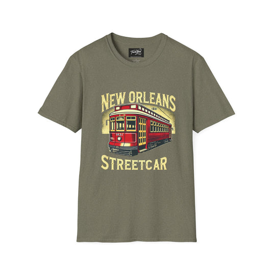 New Orleans Streetcar Graphic T-Shirt - Unisex Softstyle Tee