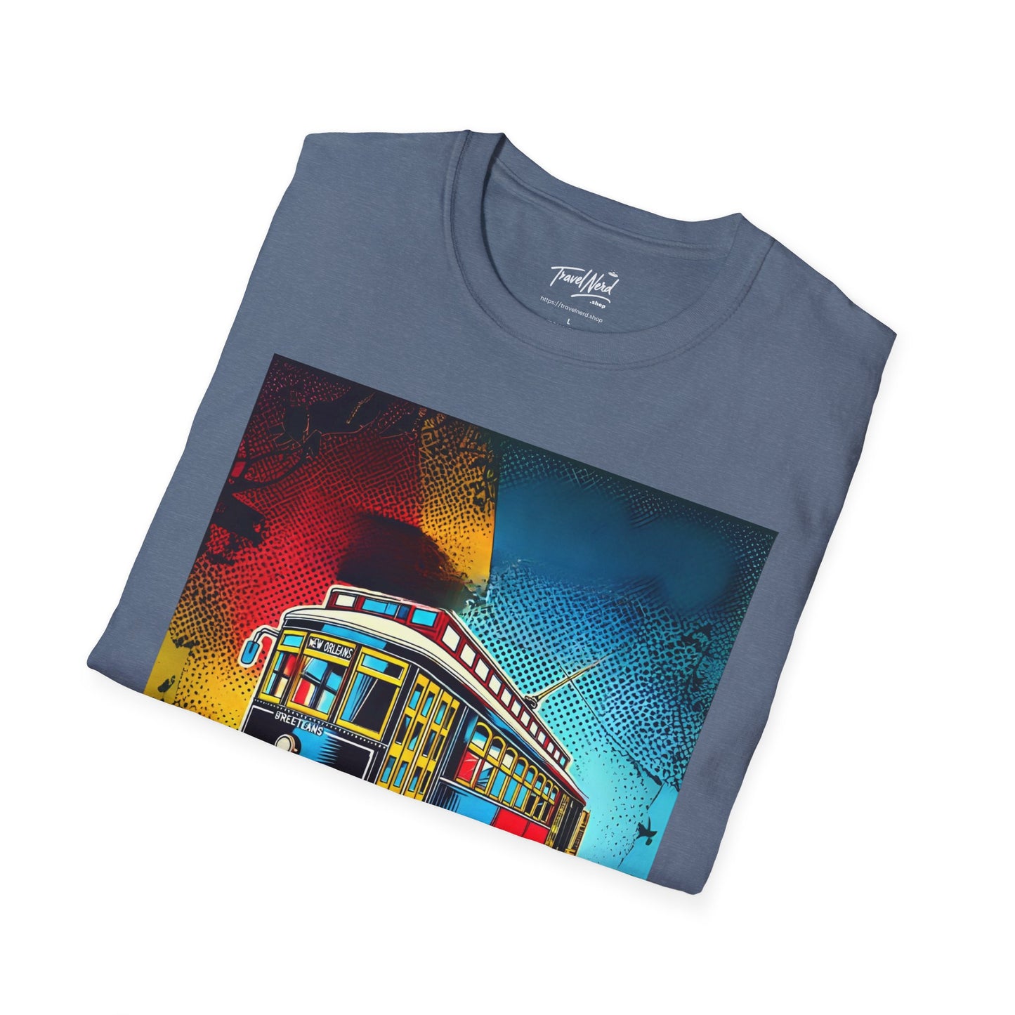 Vibrant Colorful New Orleans Streetcar T-Shirt
