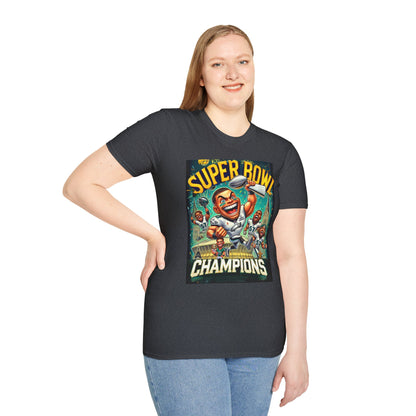 Caricature Style Super Bowl LIX Champions Philadelphia Eagles unisex T-Shirt