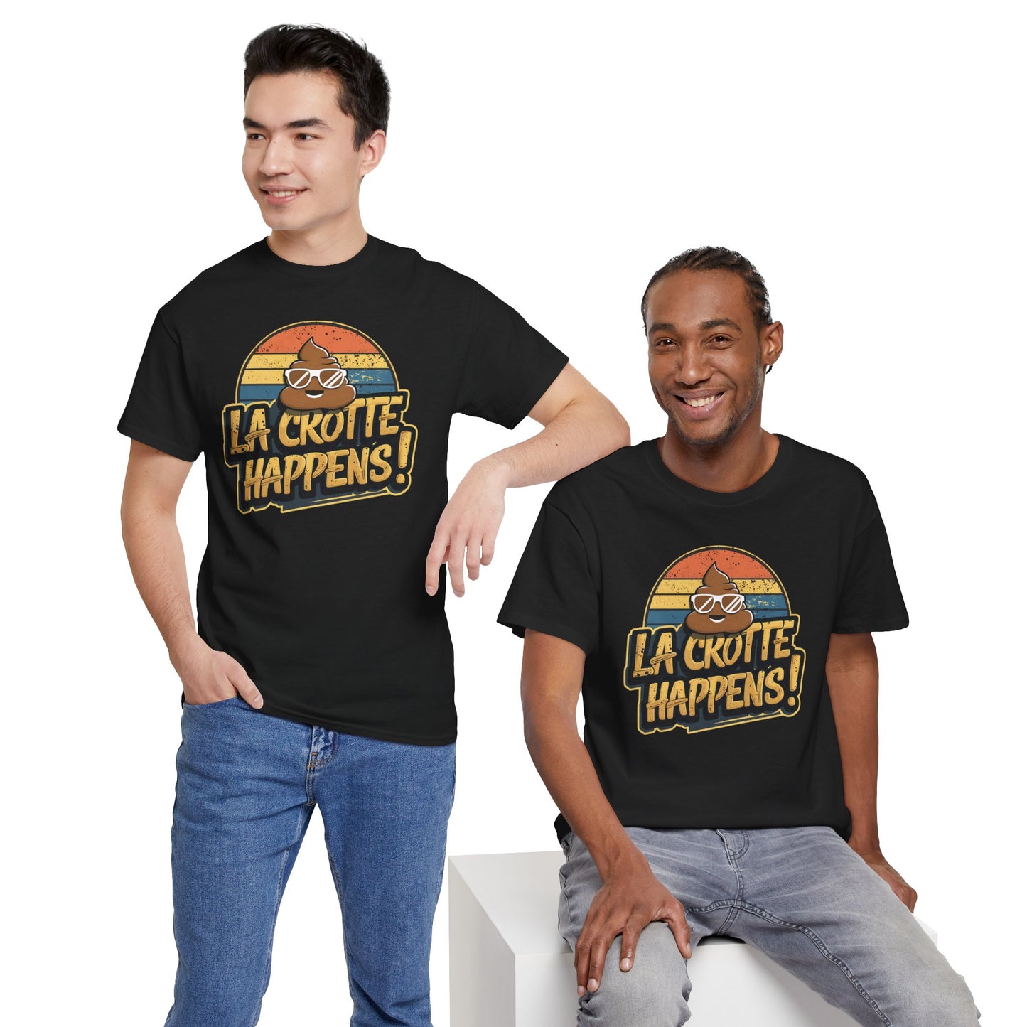Cajun French Tee - Crap Happens Unisex Cotton T-Shirt