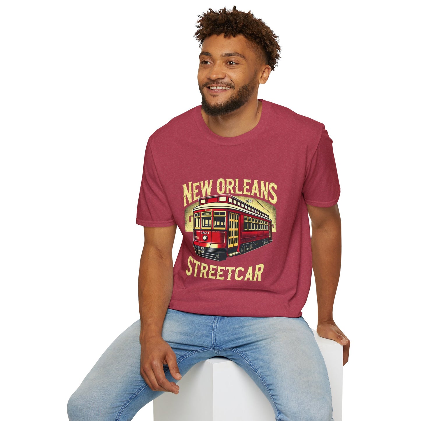 New Orleans Streetcar Graphic T-Shirt - Unisex Softstyle Tee