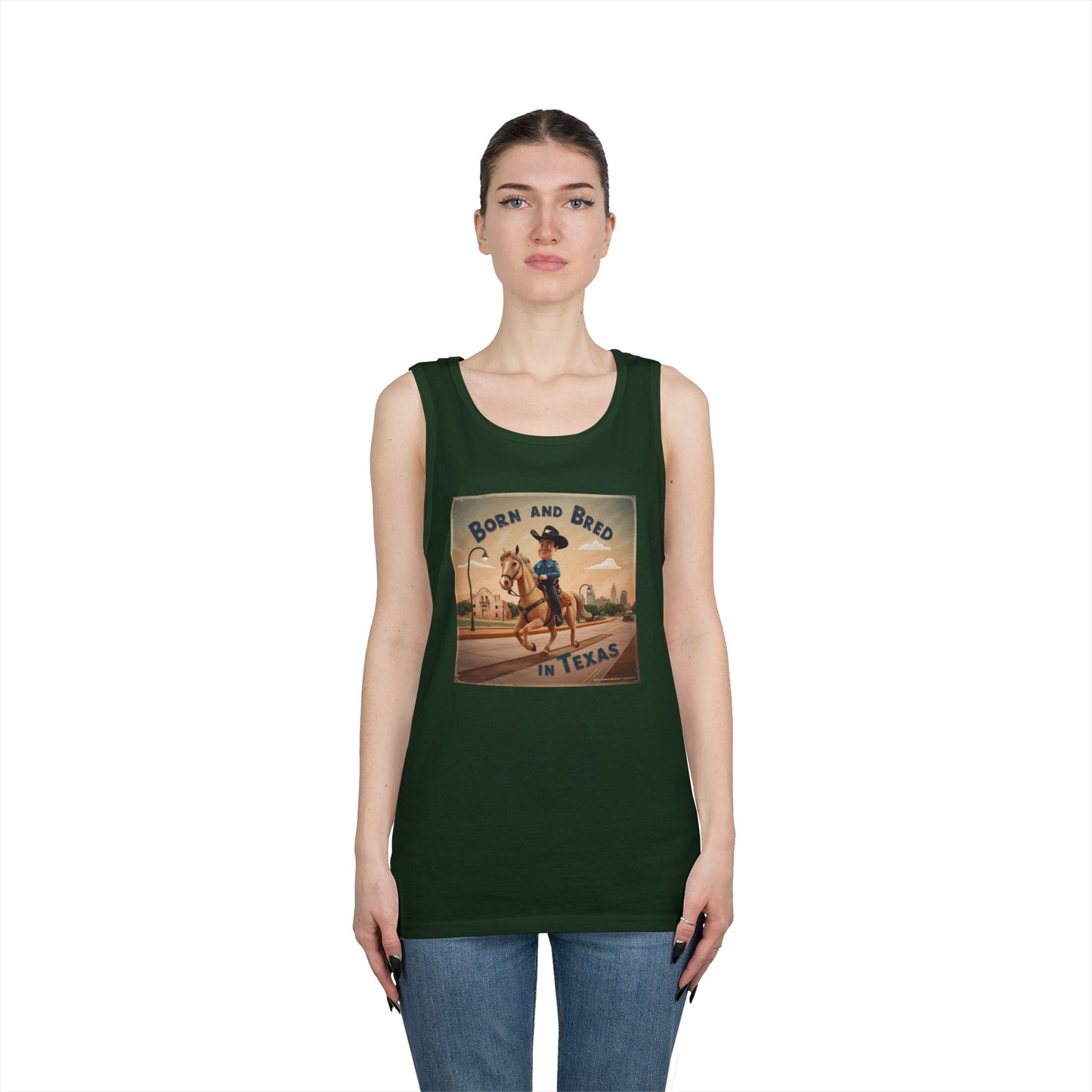 Tank Top - BORN AND BRED TEXAS Design