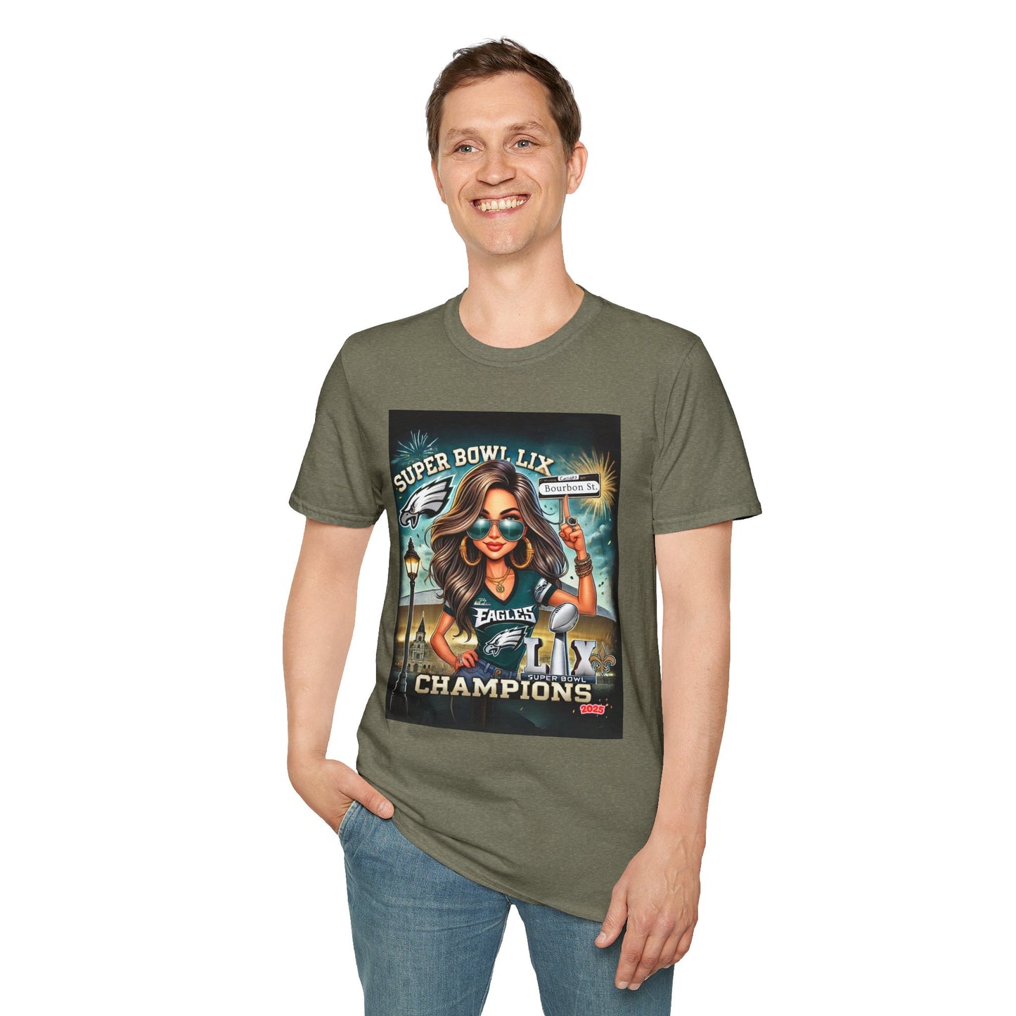 Super Bowl LIX Champions Female Caricature T-Shirt