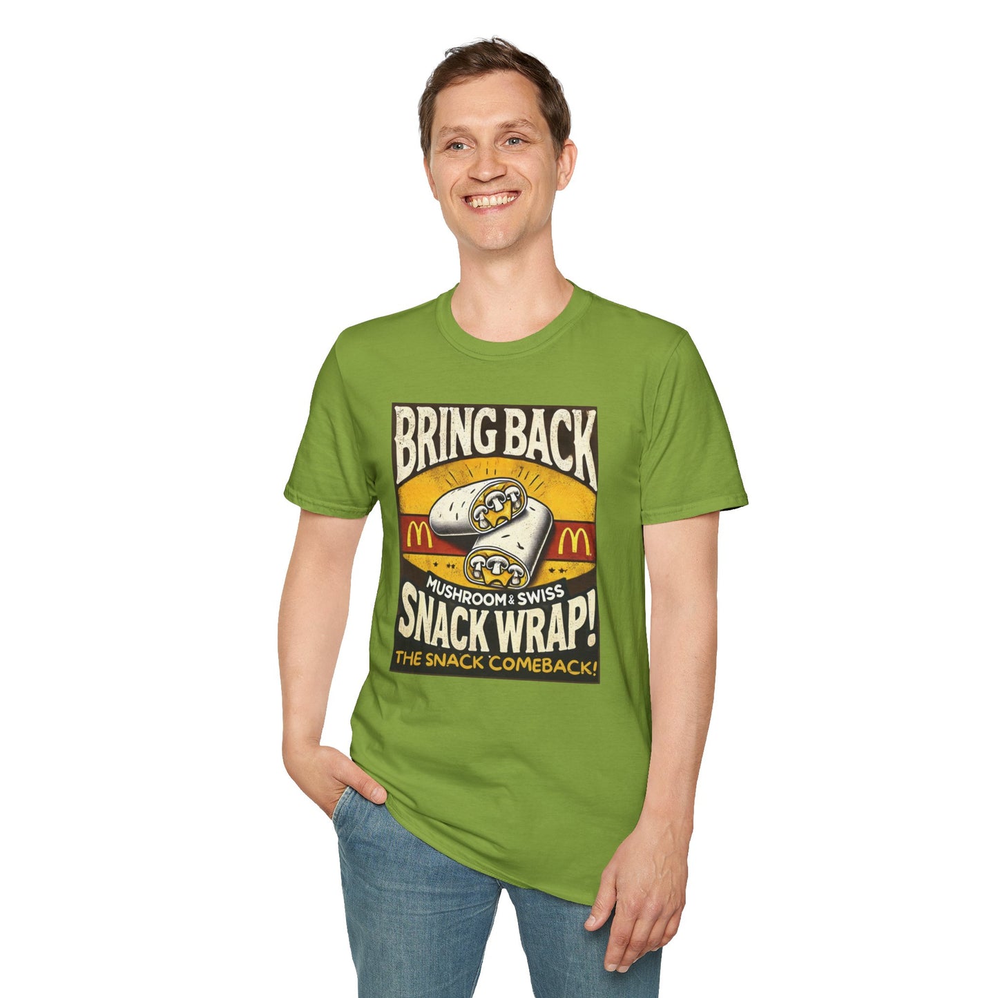 Mushroom & Swish Snack Wrap Unisex T-Shirt