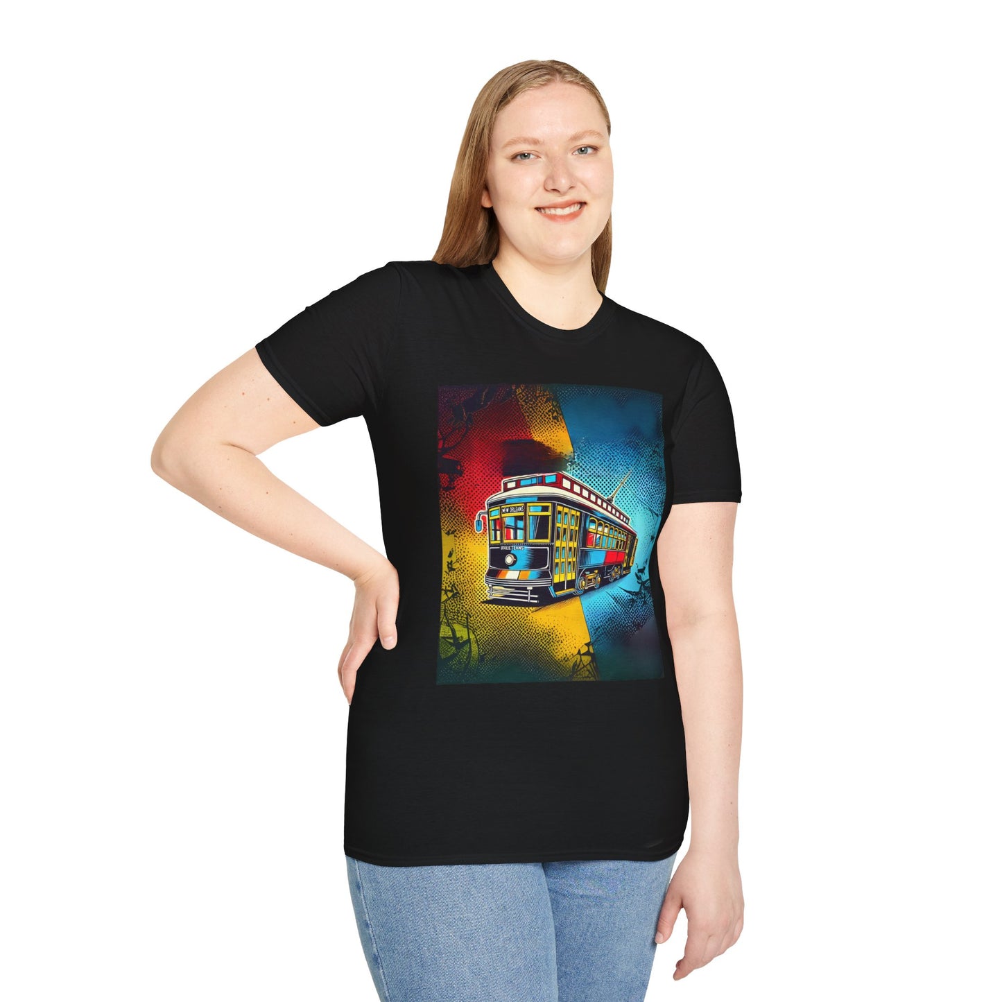 Vibrant Colorful New Orleans Streetcar T-Shirt