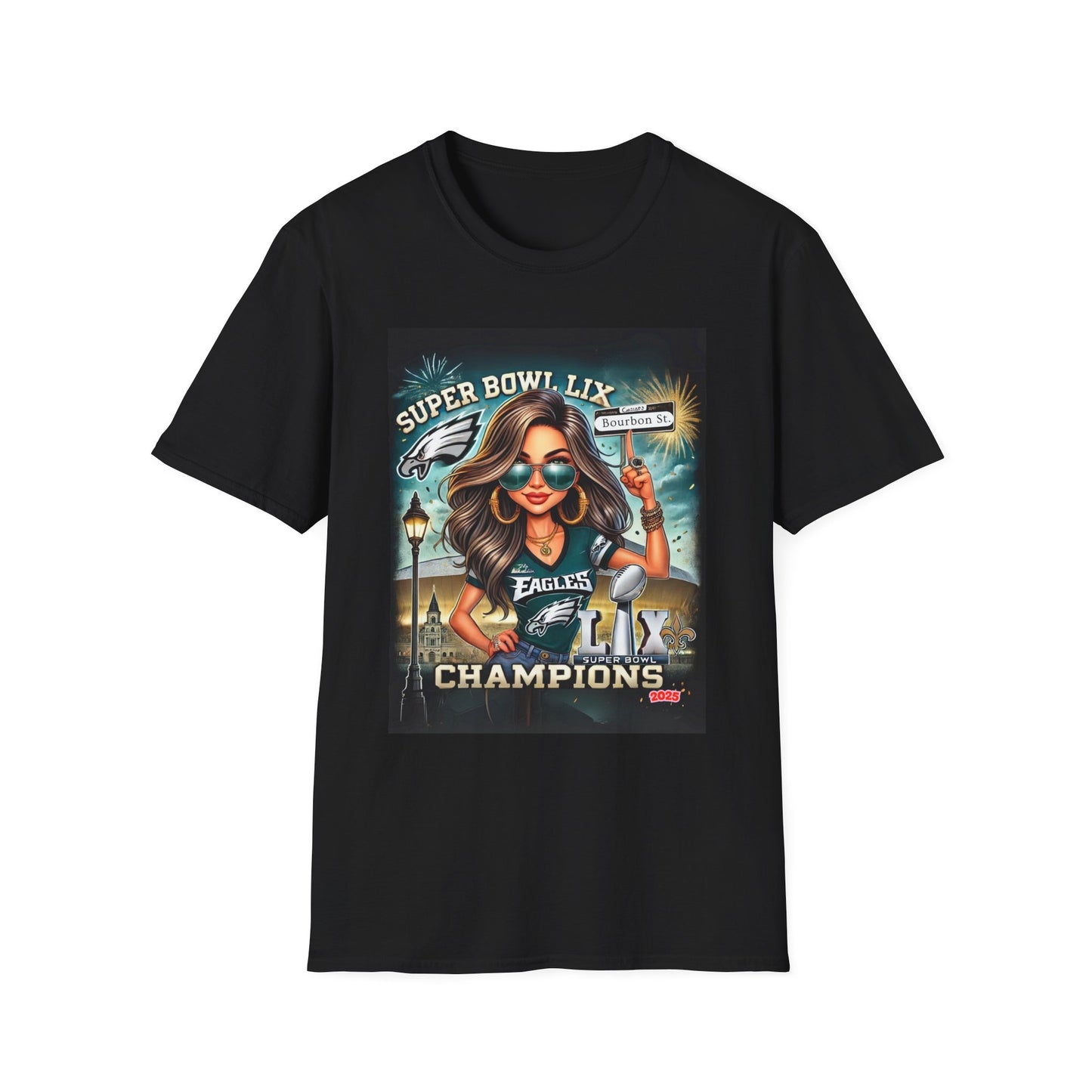 Super Bowl LIX Champions Female Caricature T-Shirt