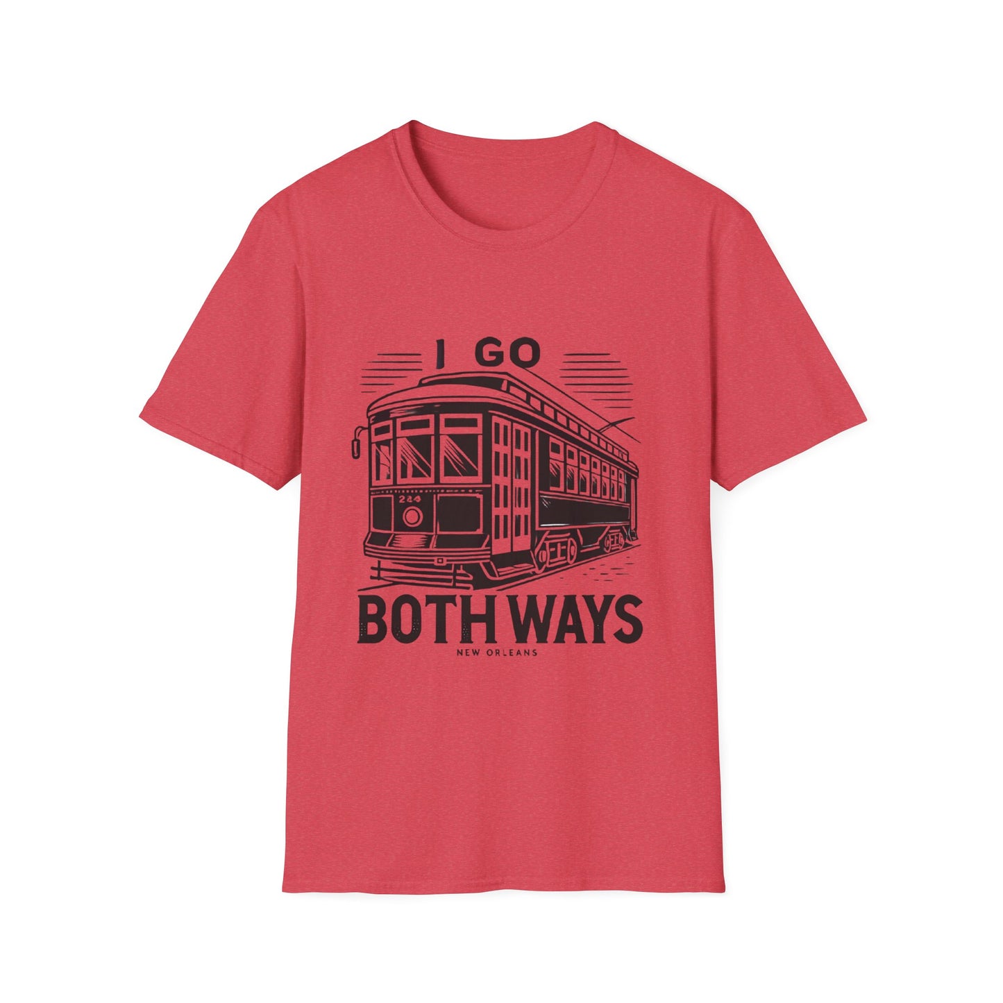 Streetcar Both Ways Mono Art Softstyle T-Shirt unisex