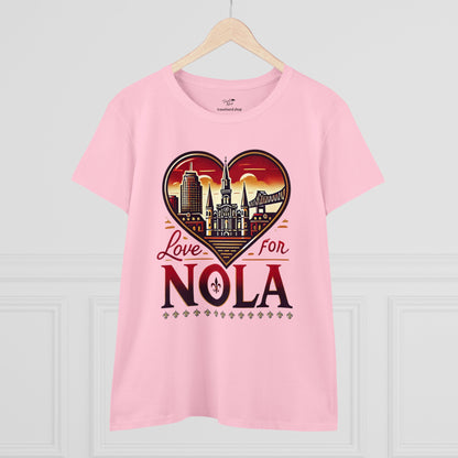 Love for Nola Women's Midweight Cotton Tee