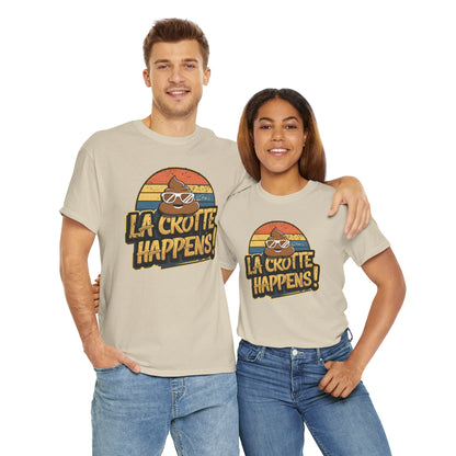 Cajun French Tee - Crap Happens Unisex Cotton T-Shirt