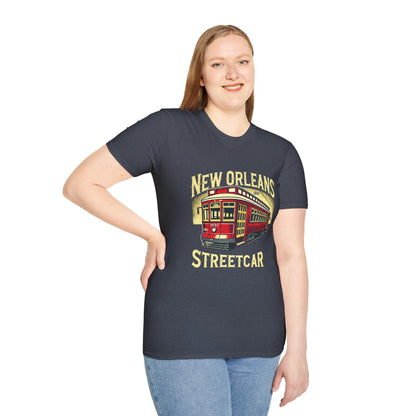 New Orleans Streetcar Graphic T-Shirt - Unisex Softstyle Tee