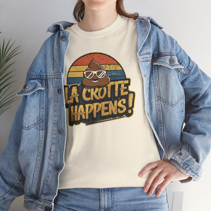 Cajun French Tee - Crap Happens Unisex Cotton T-Shirt