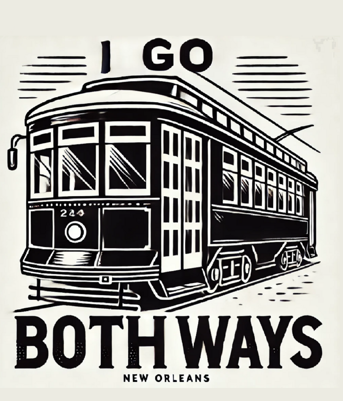 Streetcar Both Ways Mono Art Softstyle T-Shirt unisex