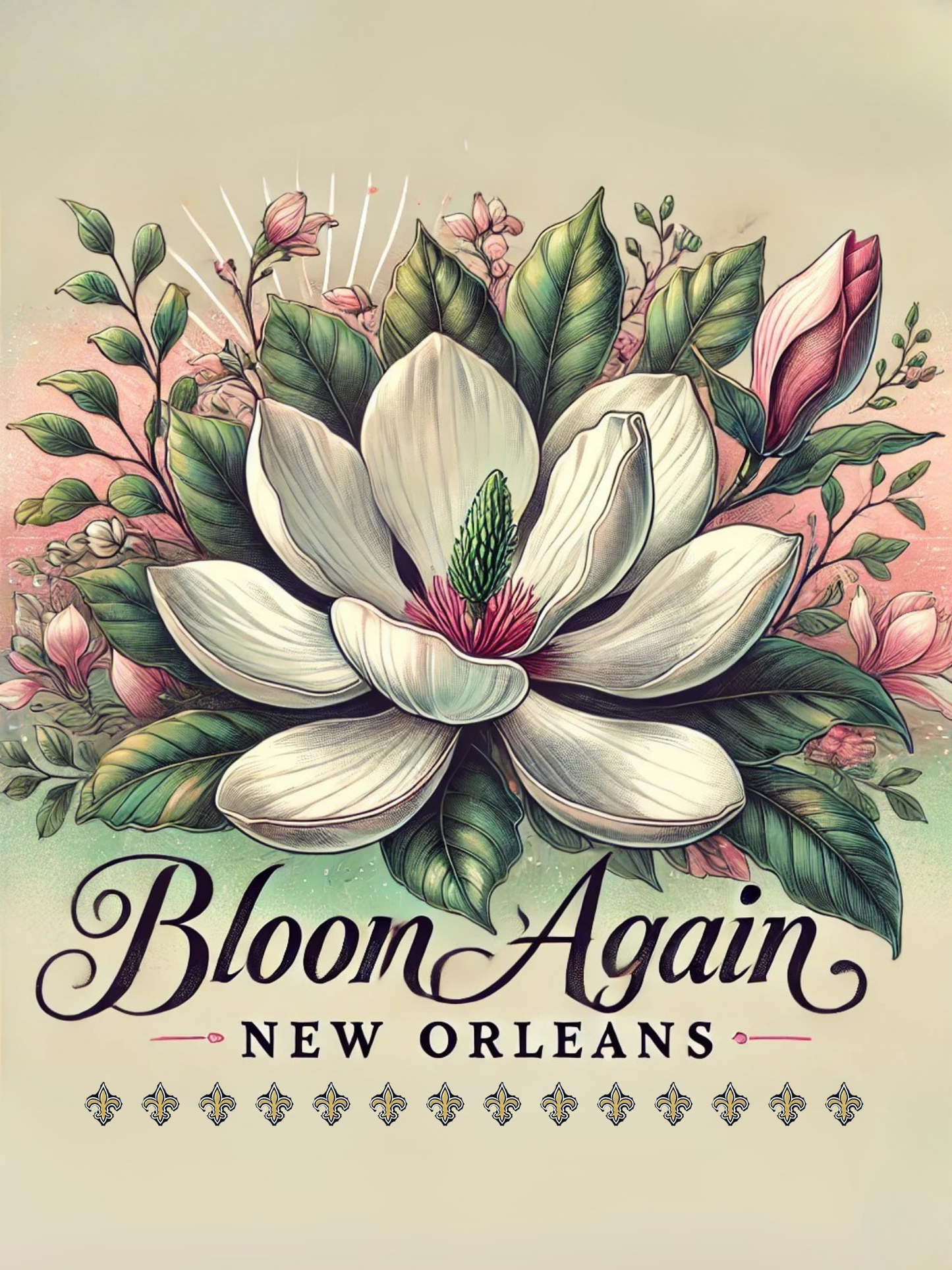 Bloom Again New Orleans Women's Midweight Cotton Tee