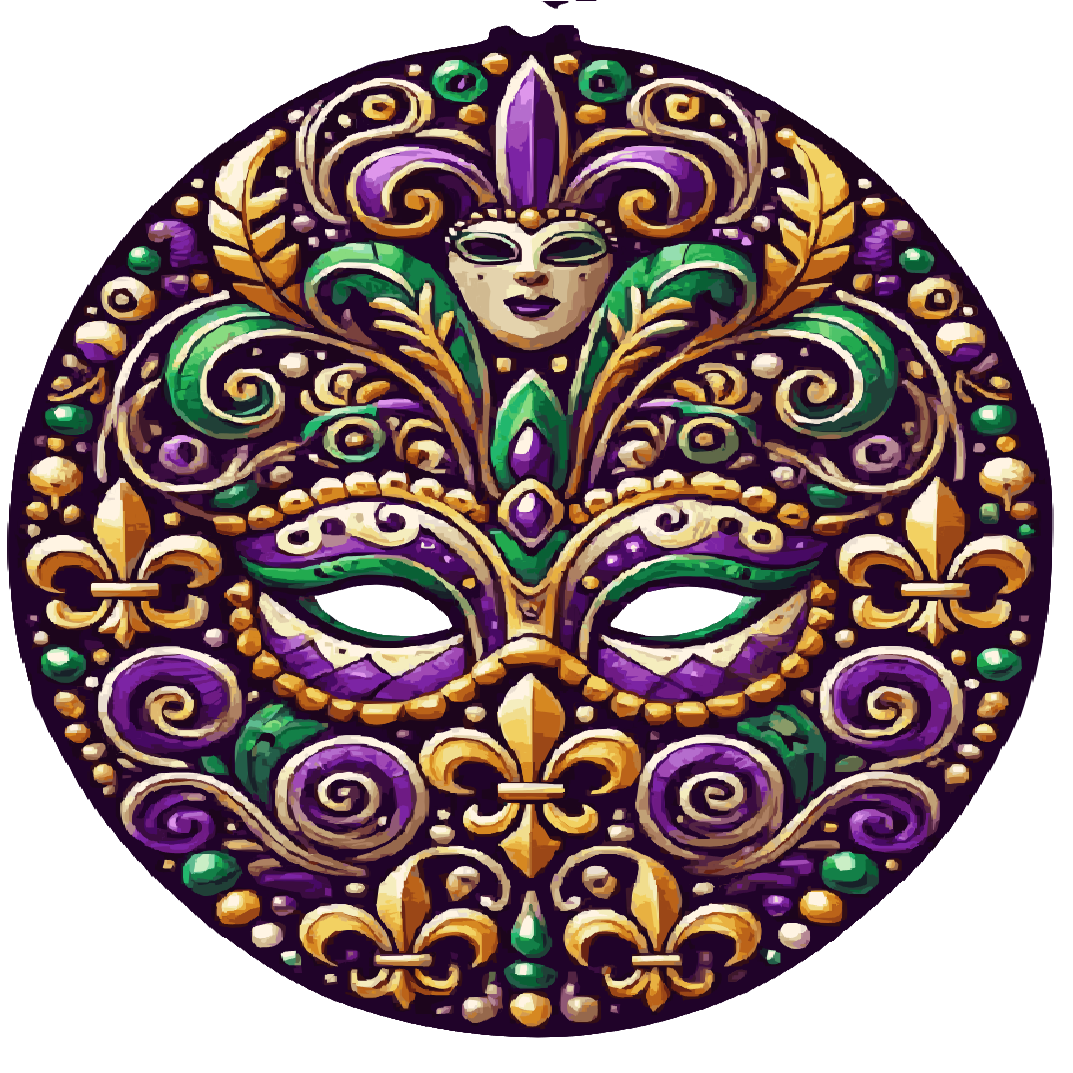 Mardi Gras Ornament Set - Mardi Gras Masks - Ceramic