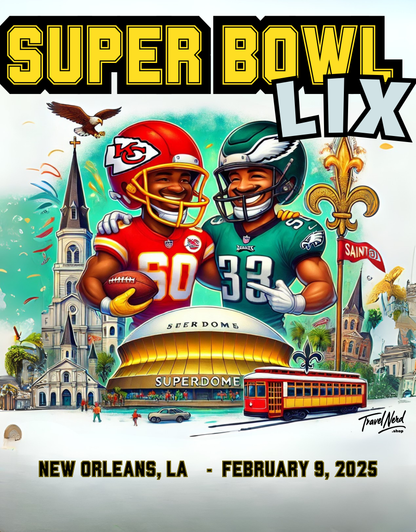 Super Bowl LIX 2025 at the Super Dome Chiefs vs Eagles T-Shirt