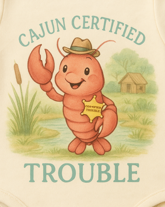 Cajun Certified Baby Bodysuit, Cute Infant Outfit, Baby Shower Gift, Infant Fashion, Adorable Baby Apparel
