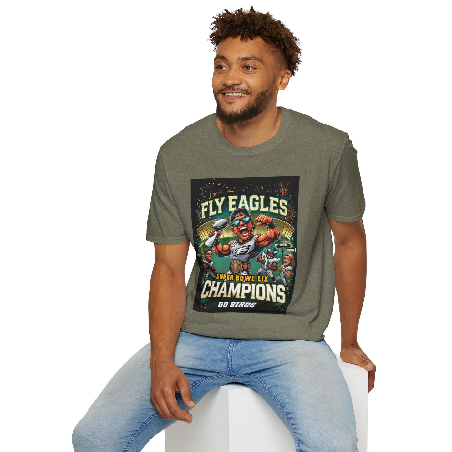 Philadelphia Eagles Super Bowl LIX Champions Caricature Unisex T-Shirt