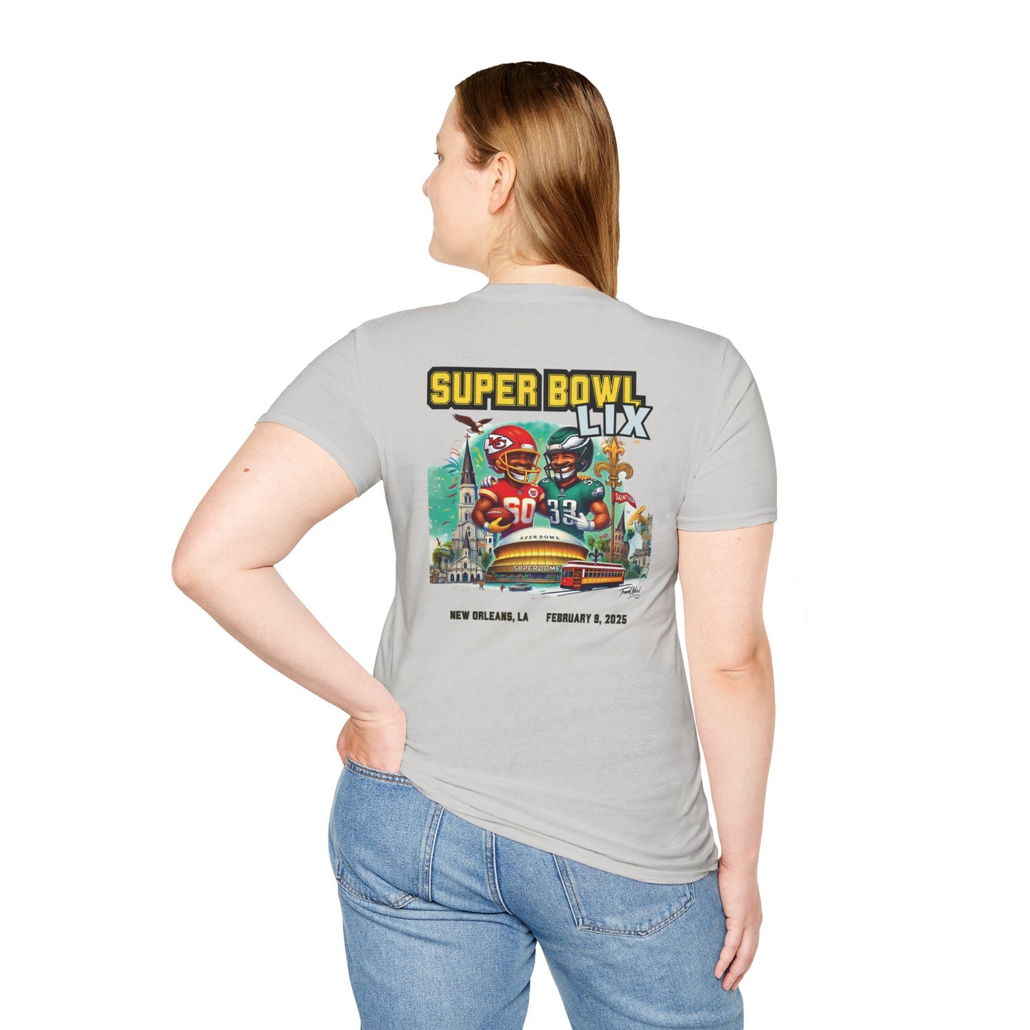 Super Bowl LIX 2025 at the Super Dome Chiefs vs Eagles T-Shirt