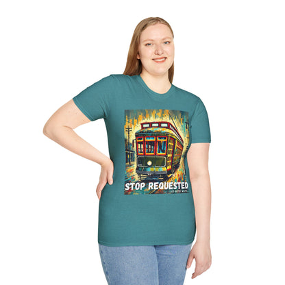New Orleans Streetcar Stop Requested Design Unisex t-shirt