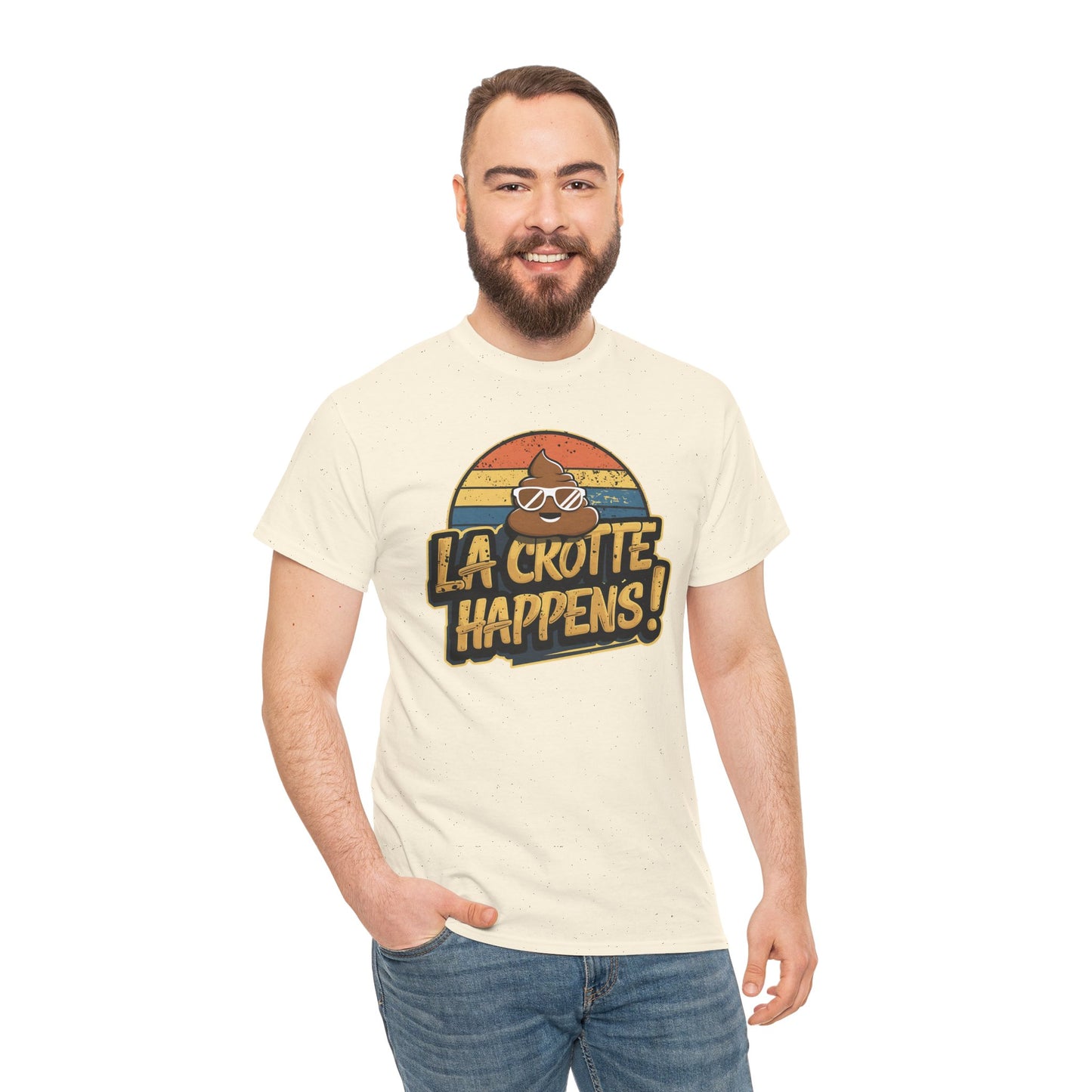 Cajun French Tee - Crap Happens Unisex Cotton T-Shirt