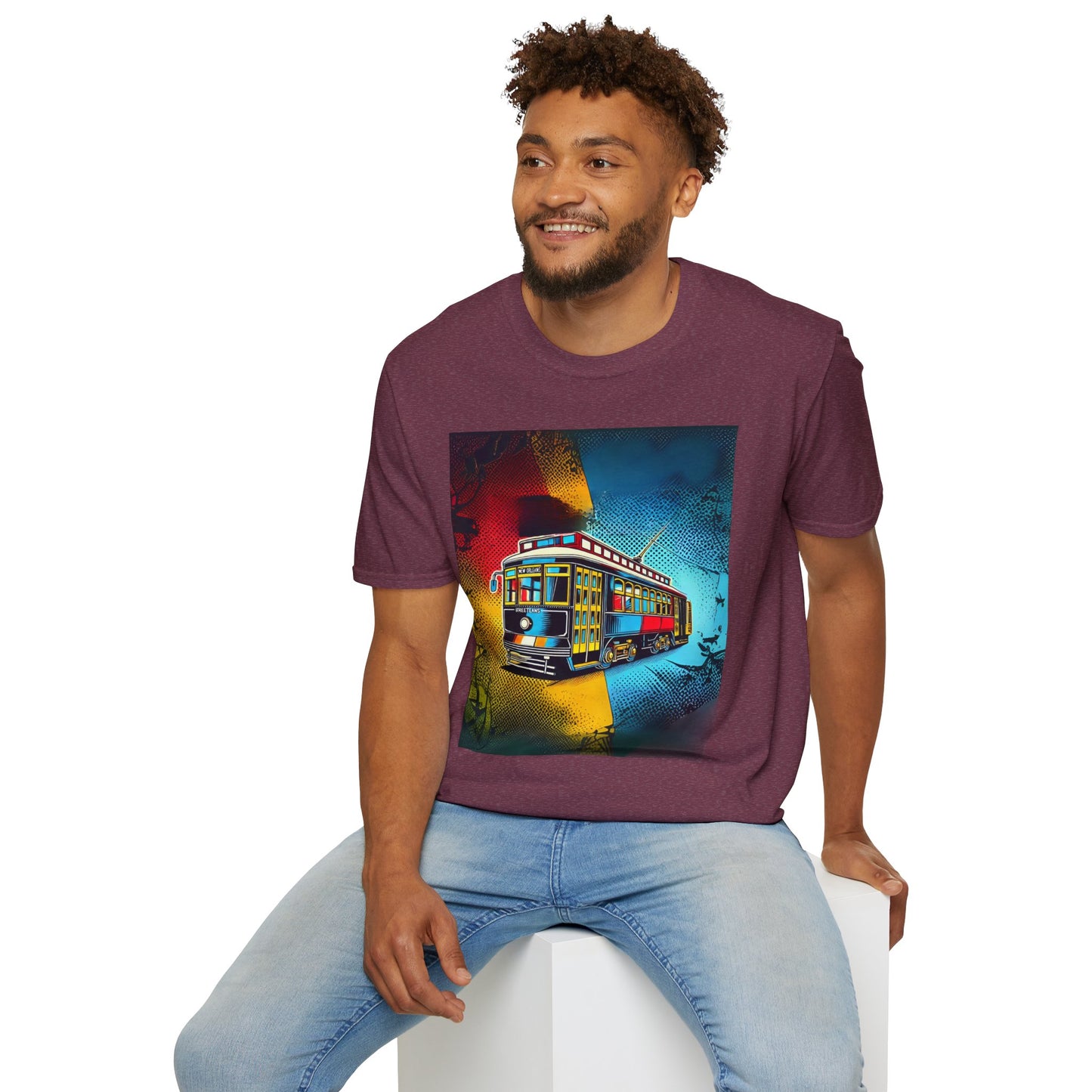 Vibrant Colorful New Orleans Streetcar T-Shirt