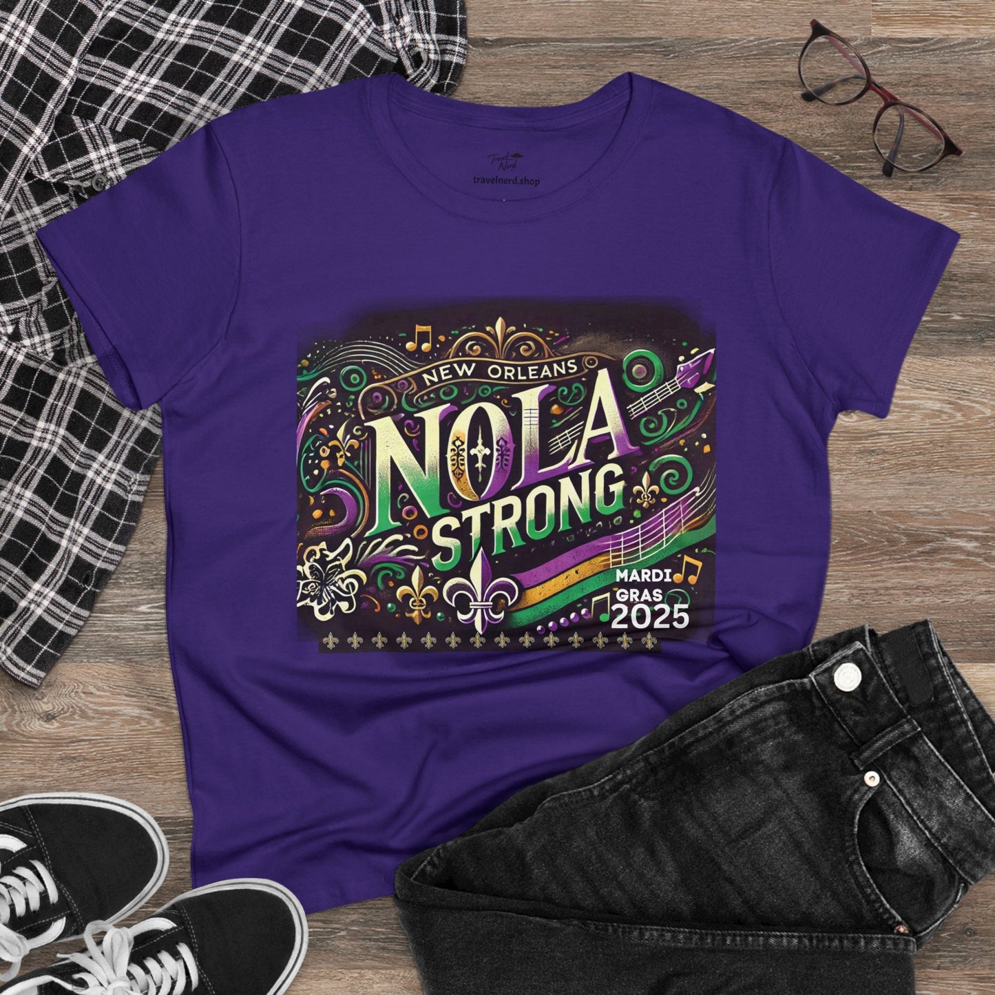 Mardi Gras 2025 We Are New Orleans Women's Midweight Cotton Tee