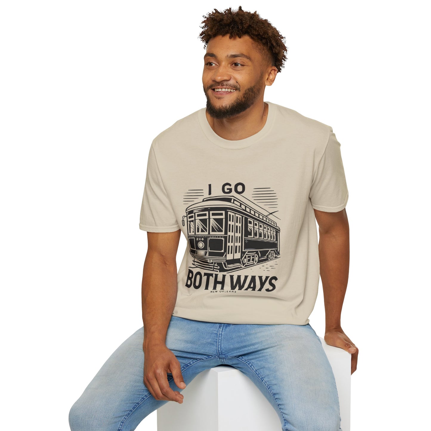 Streetcar Both Ways Mono Art Softstyle T-Shirt unisex