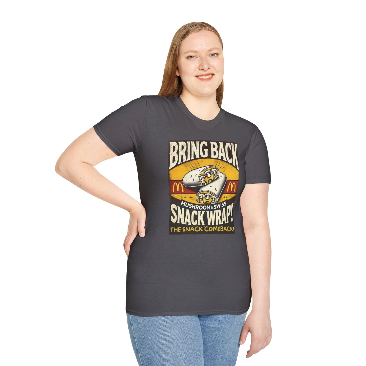 Mushroom & Swish Snack Wrap Unisex T-Shirt