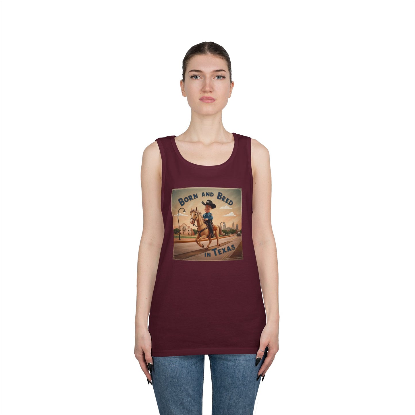 Tank Top - BORN AND BRED TEXAS Design
