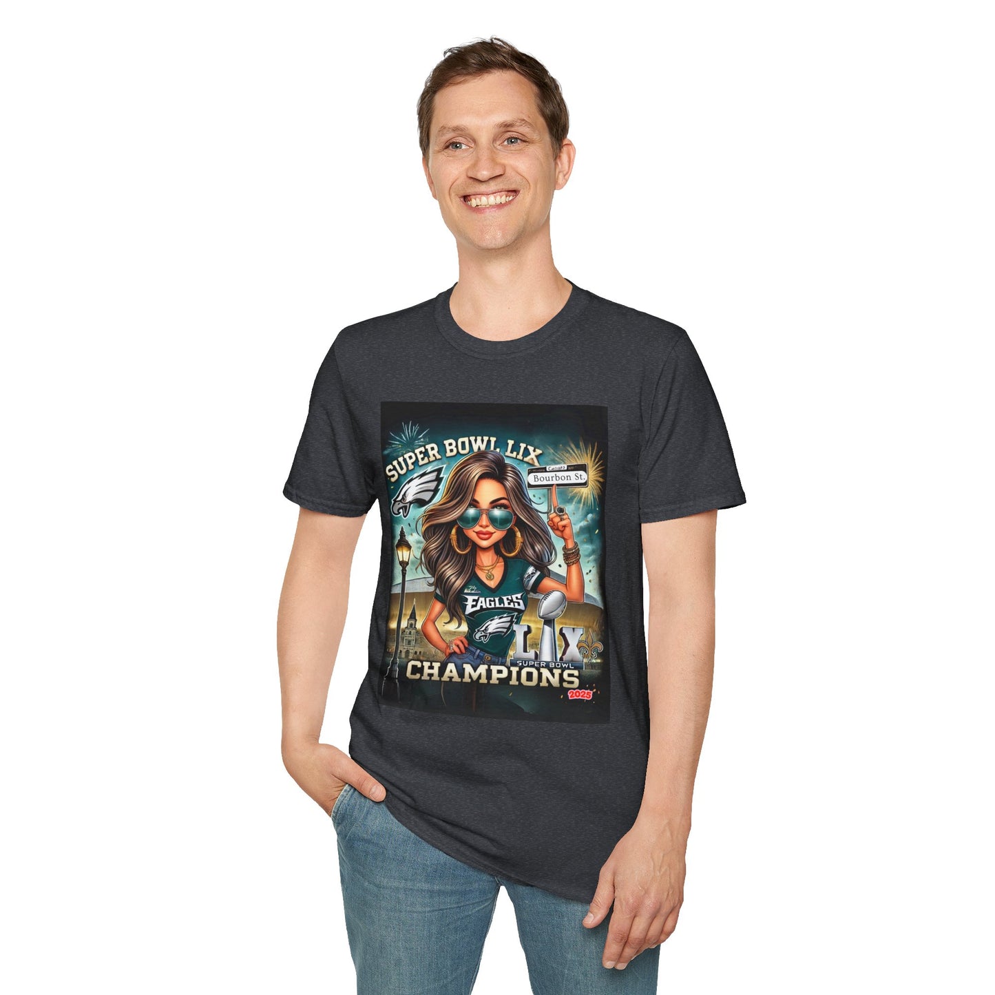 Super Bowl LIX Champions Female Caricature T-Shirt