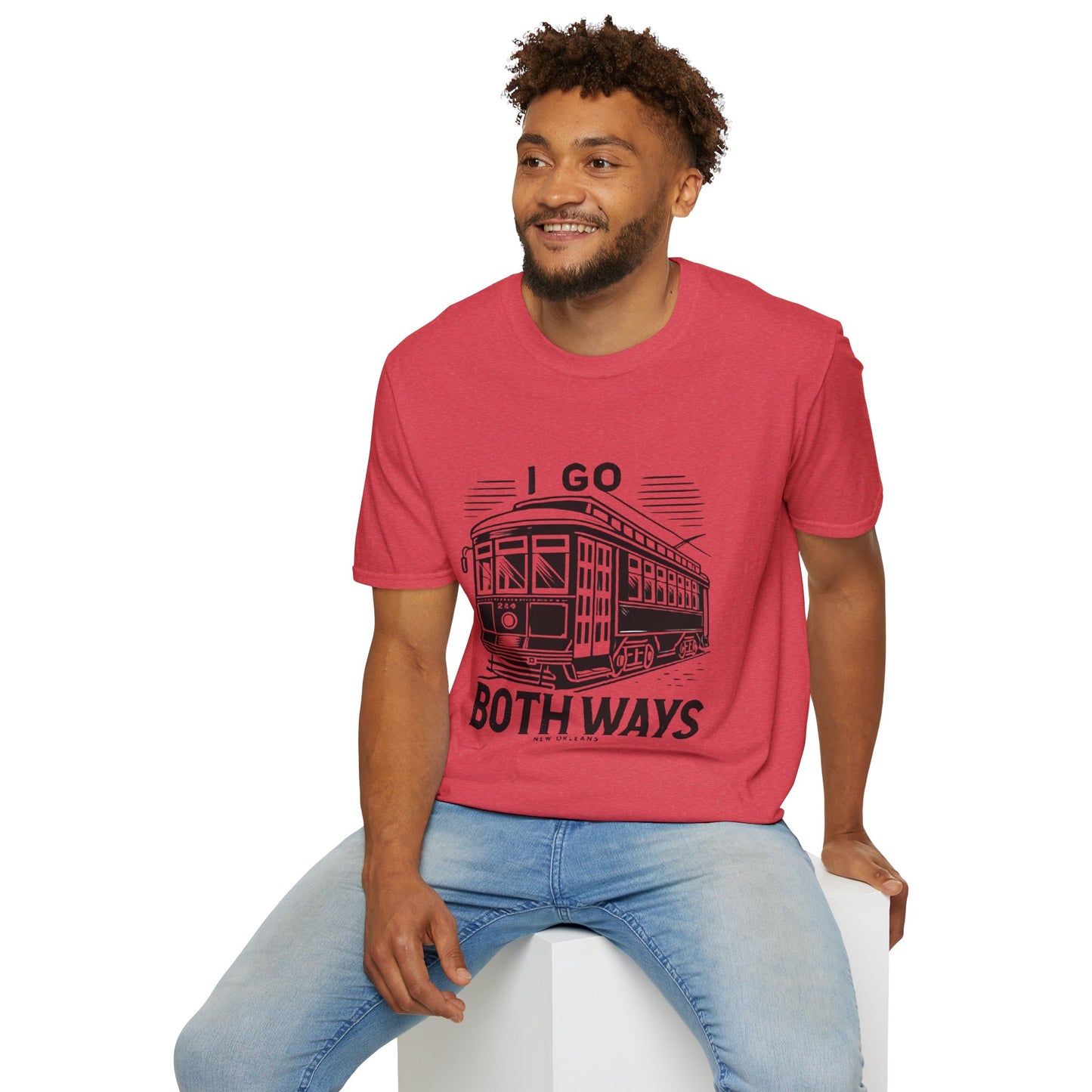 Streetcar Both Ways Mono Art Softstyle T-Shirt unisex