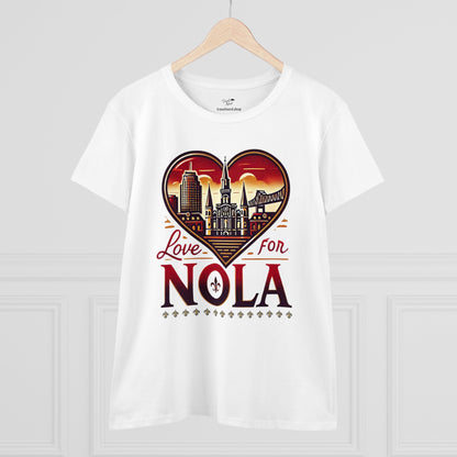 Love for Nola Women's Midweight Cotton Tee