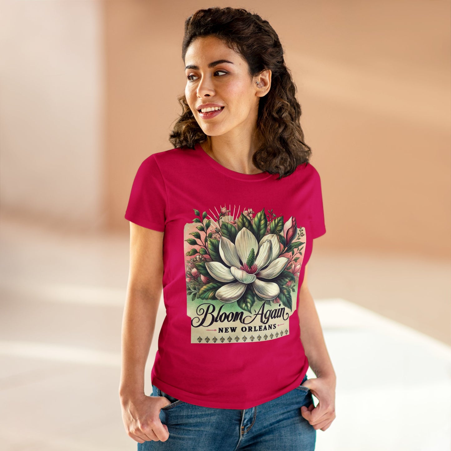 Bloom Again New Orleans Women's Midweight Cotton Tee