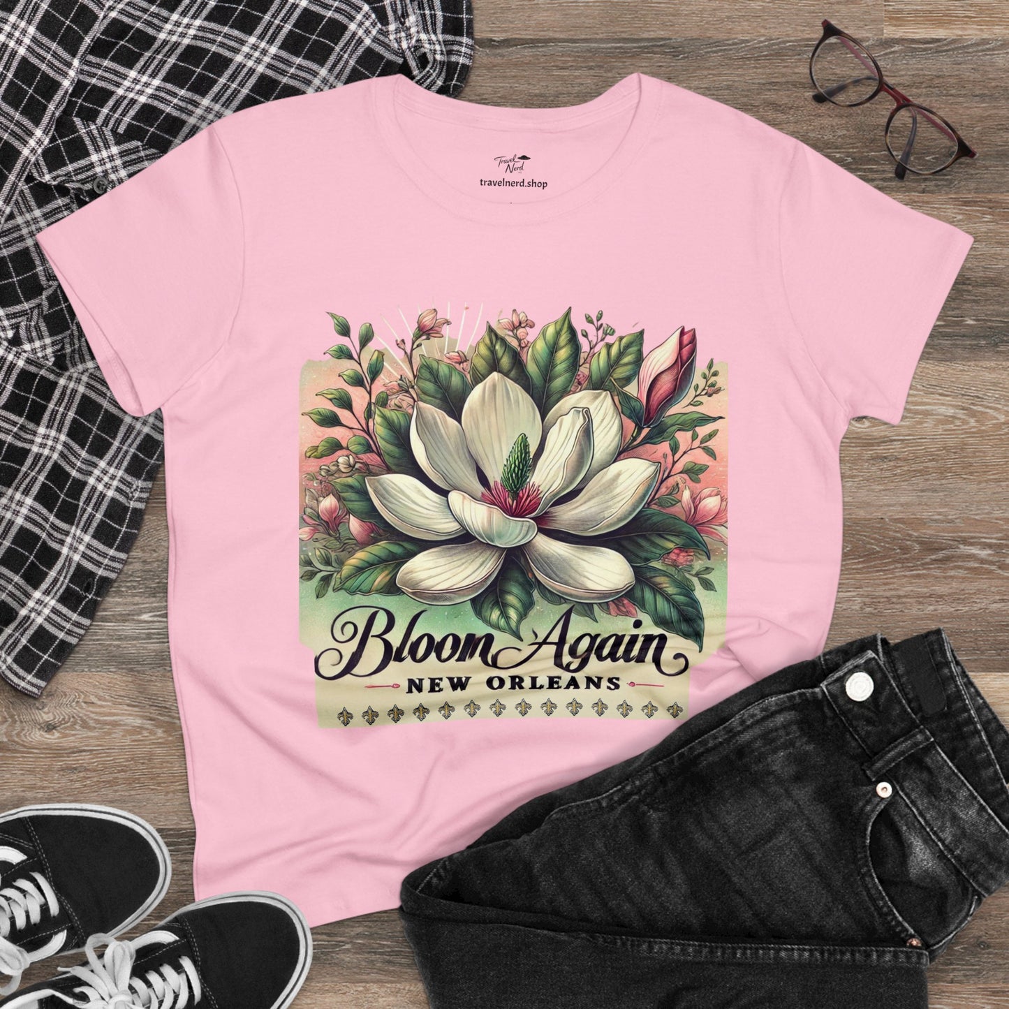 Bloom Again New Orleans Women's Midweight Cotton Tee