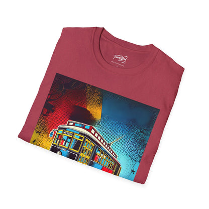 Vibrant Colorful New Orleans Streetcar T-Shirt