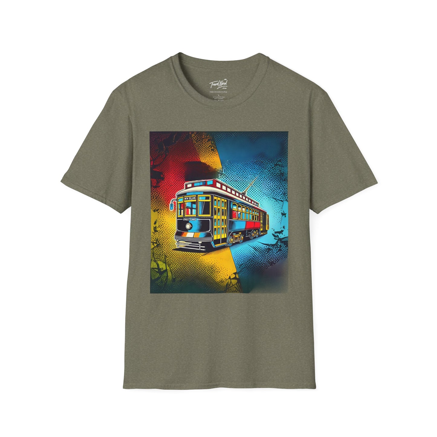 Vibrant Colorful New Orleans Streetcar T-Shirt