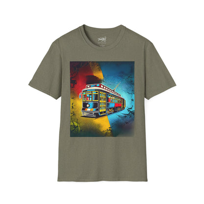 Vibrant Colorful New Orleans Streetcar T-Shirt