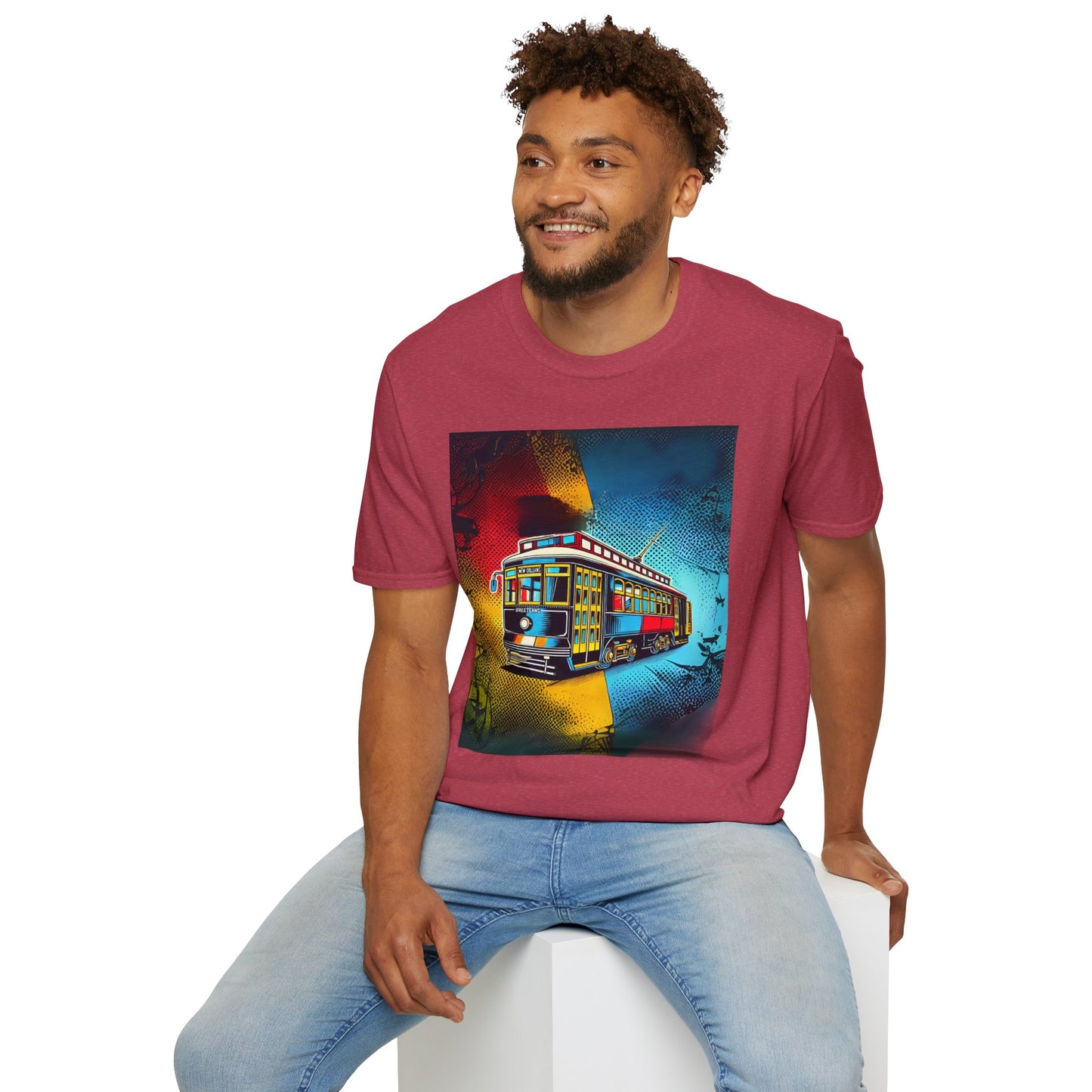 Vibrant Colorful New Orleans Streetcar T-Shirt