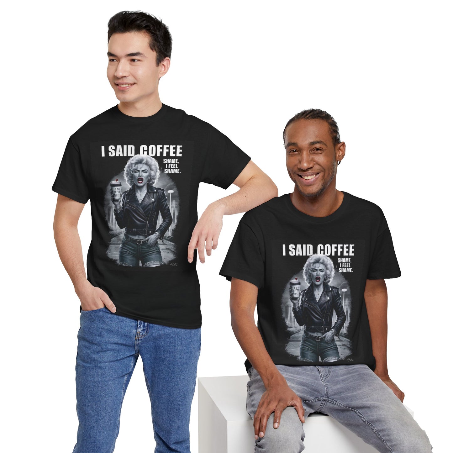 I Said Coffee Graphic Tee – Unisex Heavy Cotton T-Shirt for Coffee Lovers