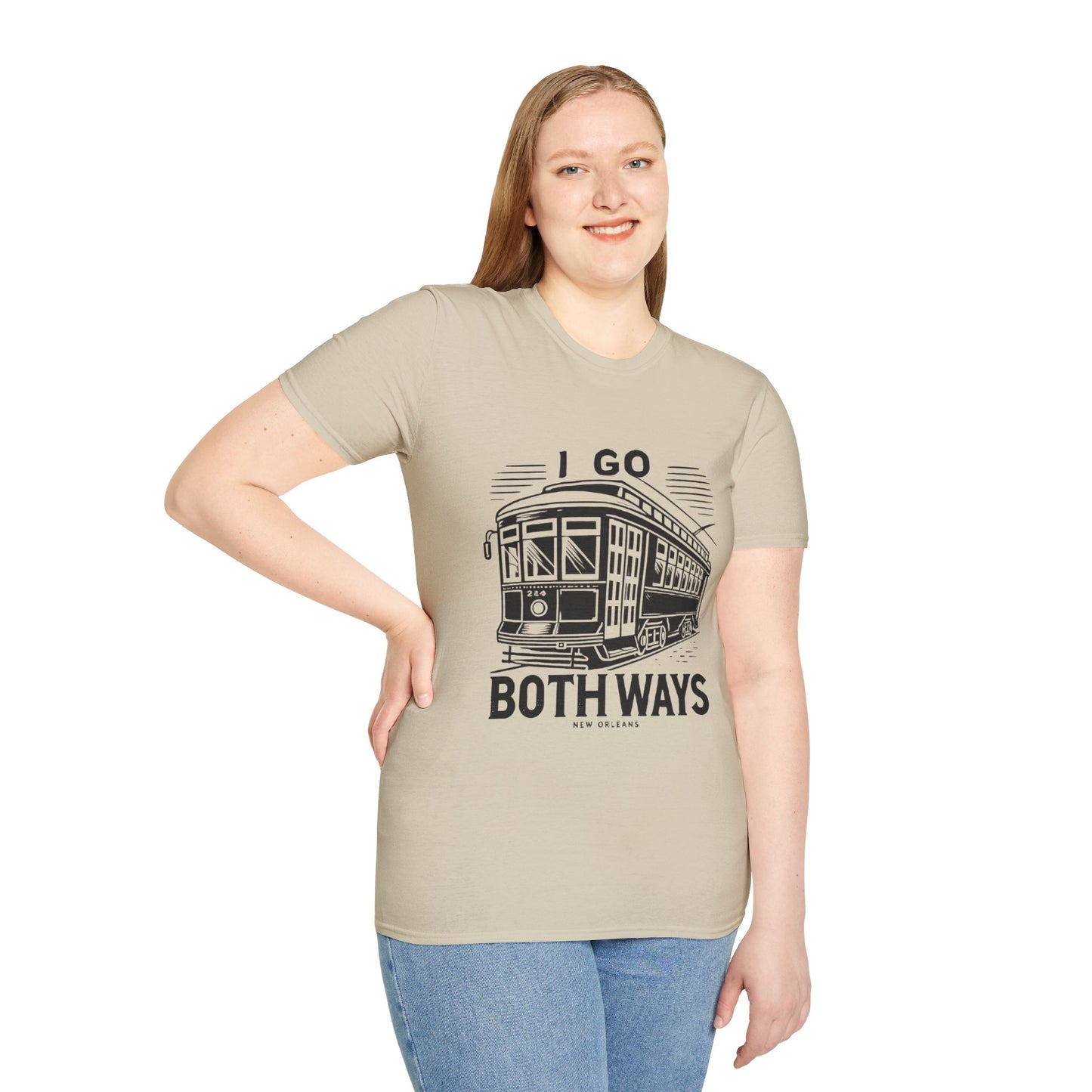 Streetcar Both Ways Mono Art Softstyle T-Shirt unisex