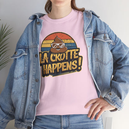 Cajun French Tee - Crap Happens Unisex Cotton T-Shirt