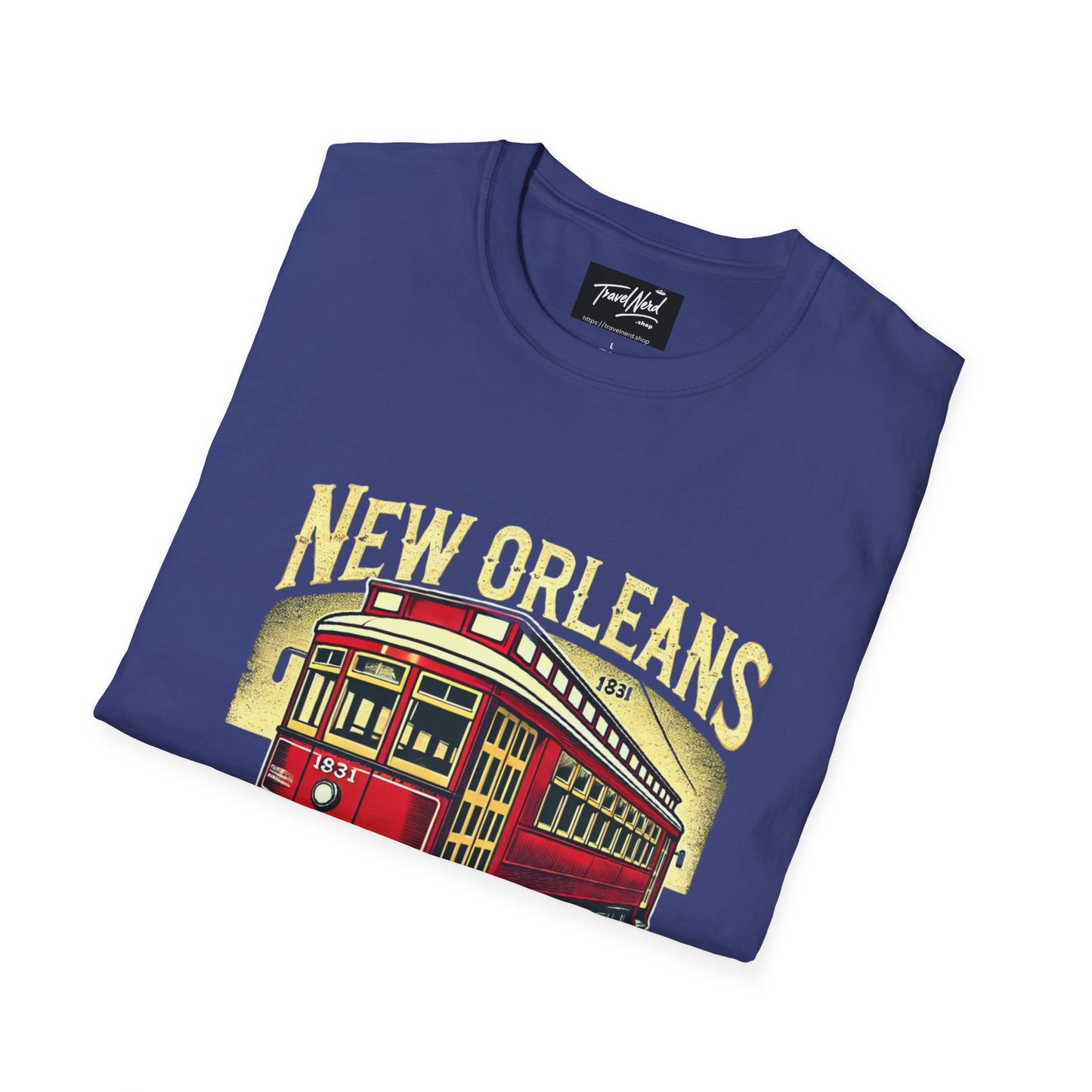 New Orleans Streetcar Graphic T-Shirt - Unisex Softstyle Tee