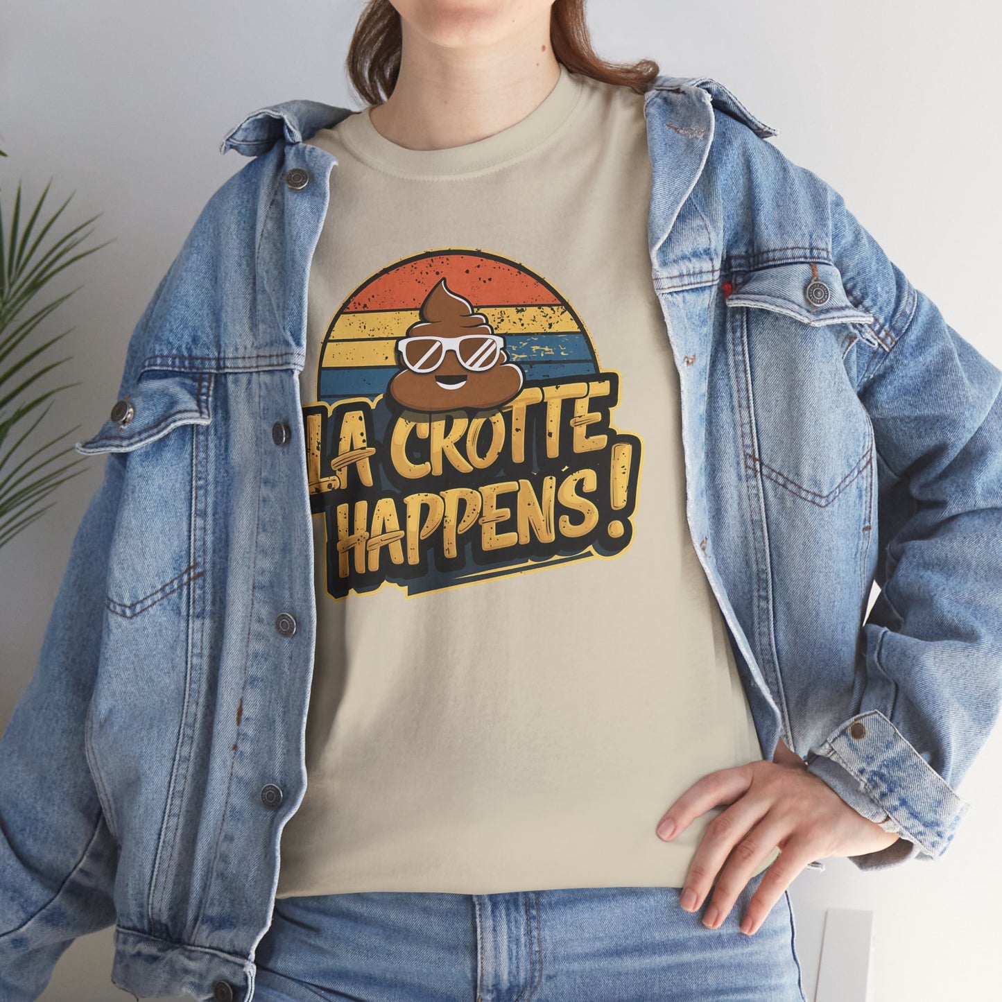 Cajun French Tee - Crap Happens Unisex Cotton T-Shirt
