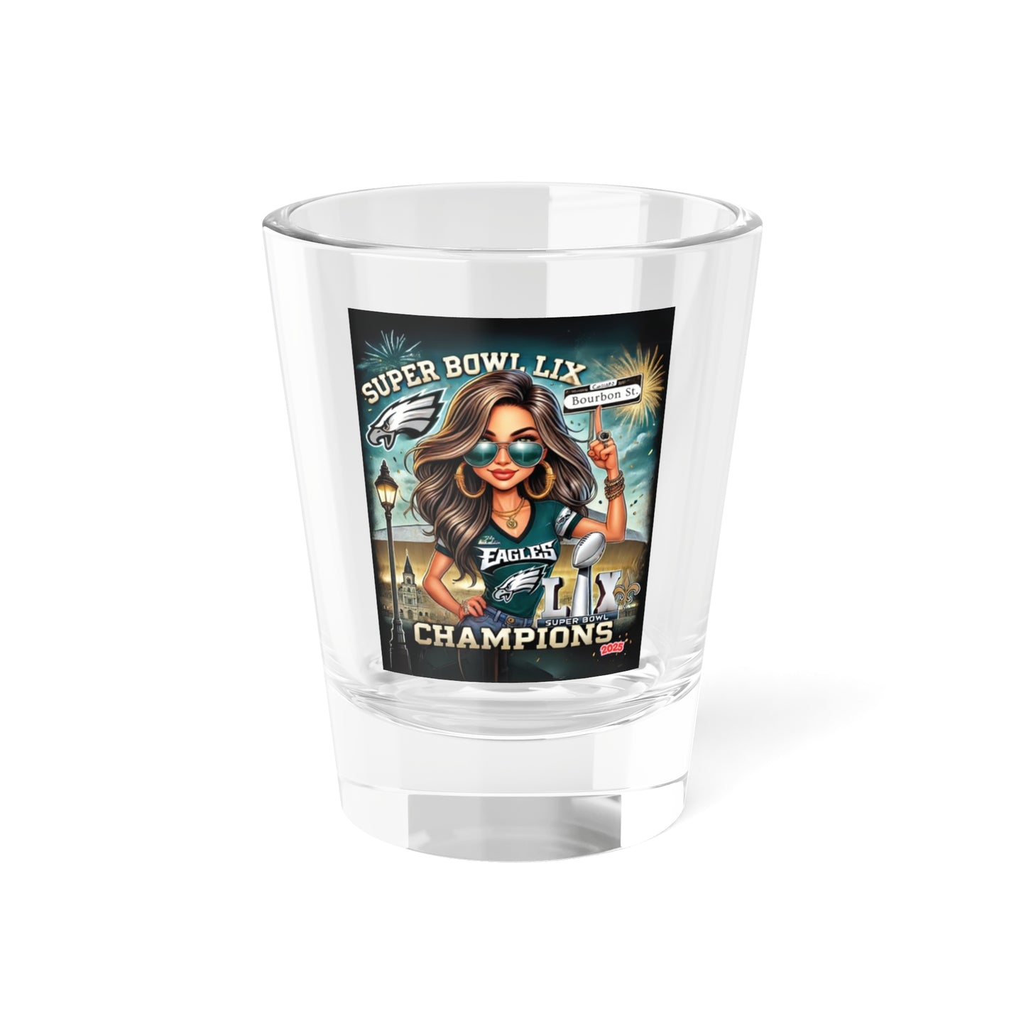 Super Bowl LIX Champion Eagles Shot Glass – 1.5oz Collector's Drinkware for Game Day Celebrations 4 of 4