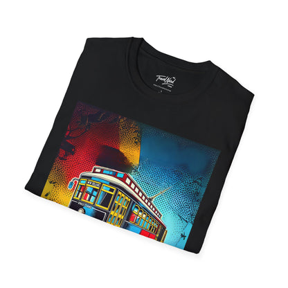 Vibrant Colorful New Orleans Streetcar T-Shirt