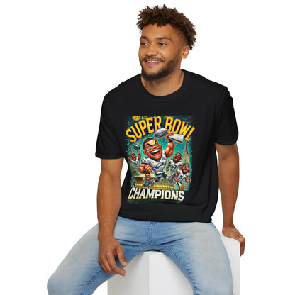 Caricature Style Super Bowl LIX Champions Philadelphia Eagles unisex T-Shirt