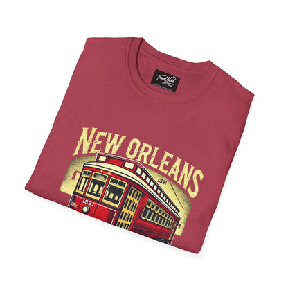 New Orleans Streetcar Graphic T-Shirt - Unisex Softstyle Tee